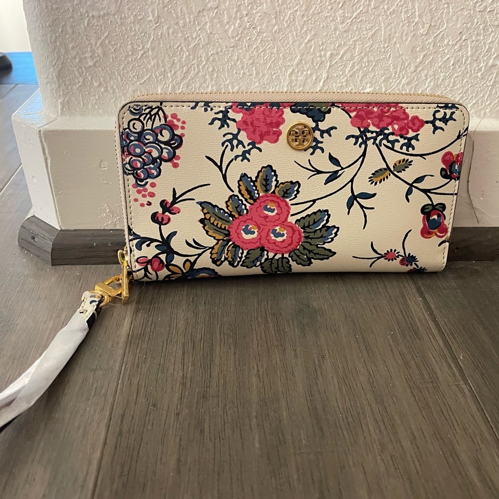 Tory Burch Parker Floral Zip Continental Wallet in Gabriella Floral